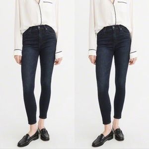 A&F high rise ankle jeans
